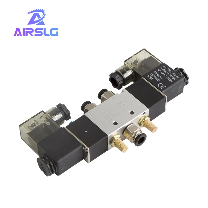 Пневматический электромагнитный клапан 4V220-08 5-ходовой 2-позиционный внутренний