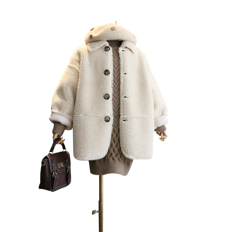 

2019 new winter item girl thick warm long coat