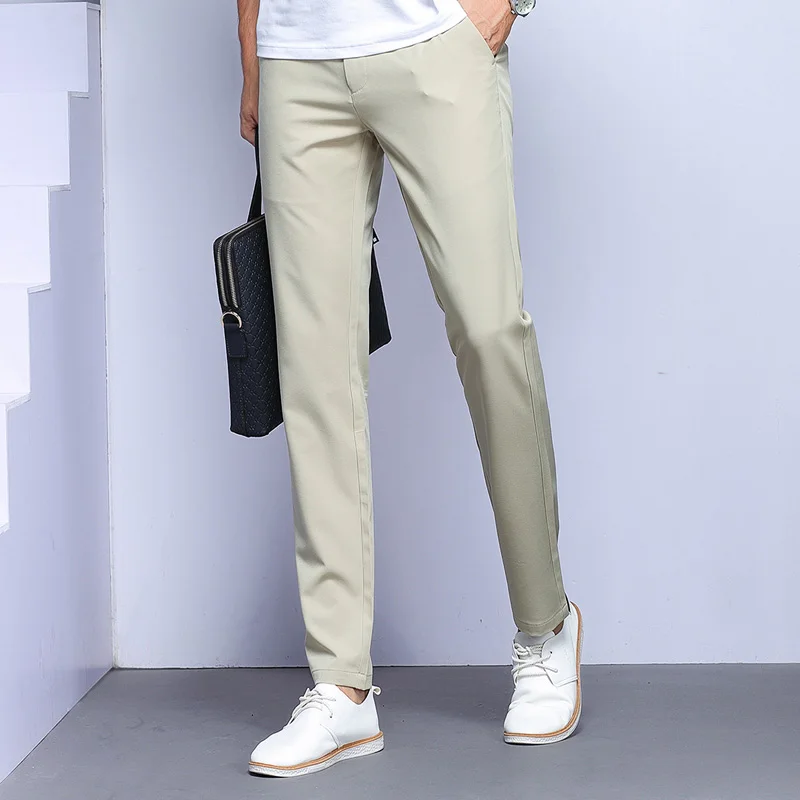 Мужские длинные брюки стрейч черные синие хаки|Повседневные брюки| |