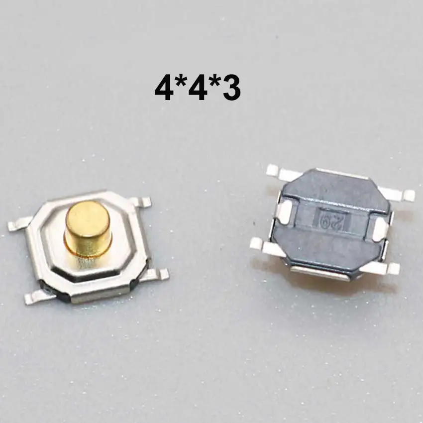 Тактильная тактовая кнопка SMD Cltgxdd, 4x4x1,5-3 мм, 4*4 4-контакта, SMT, микропереключатель, пластиковая Медная головка, 10 шт.