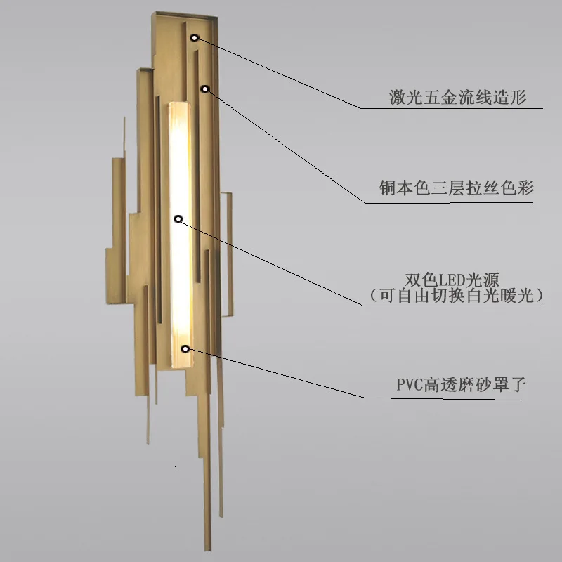 Скандинавский скандинавский настенный деревянный светильник стеклянный абажур
