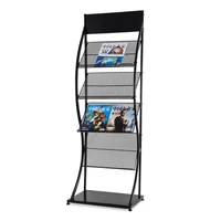 hot sale simple magazines books brochures floor to ceiling display racks advertising materials newspaper racks