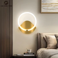 indoor sonces wall lamp for home lighting gold 220v 110v modern led wall light bedside light living room mount of wall led light