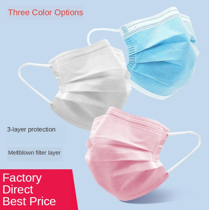 Одноразовые противопылевые дышащие маски 3 слойная маска для рта и лица Защитная