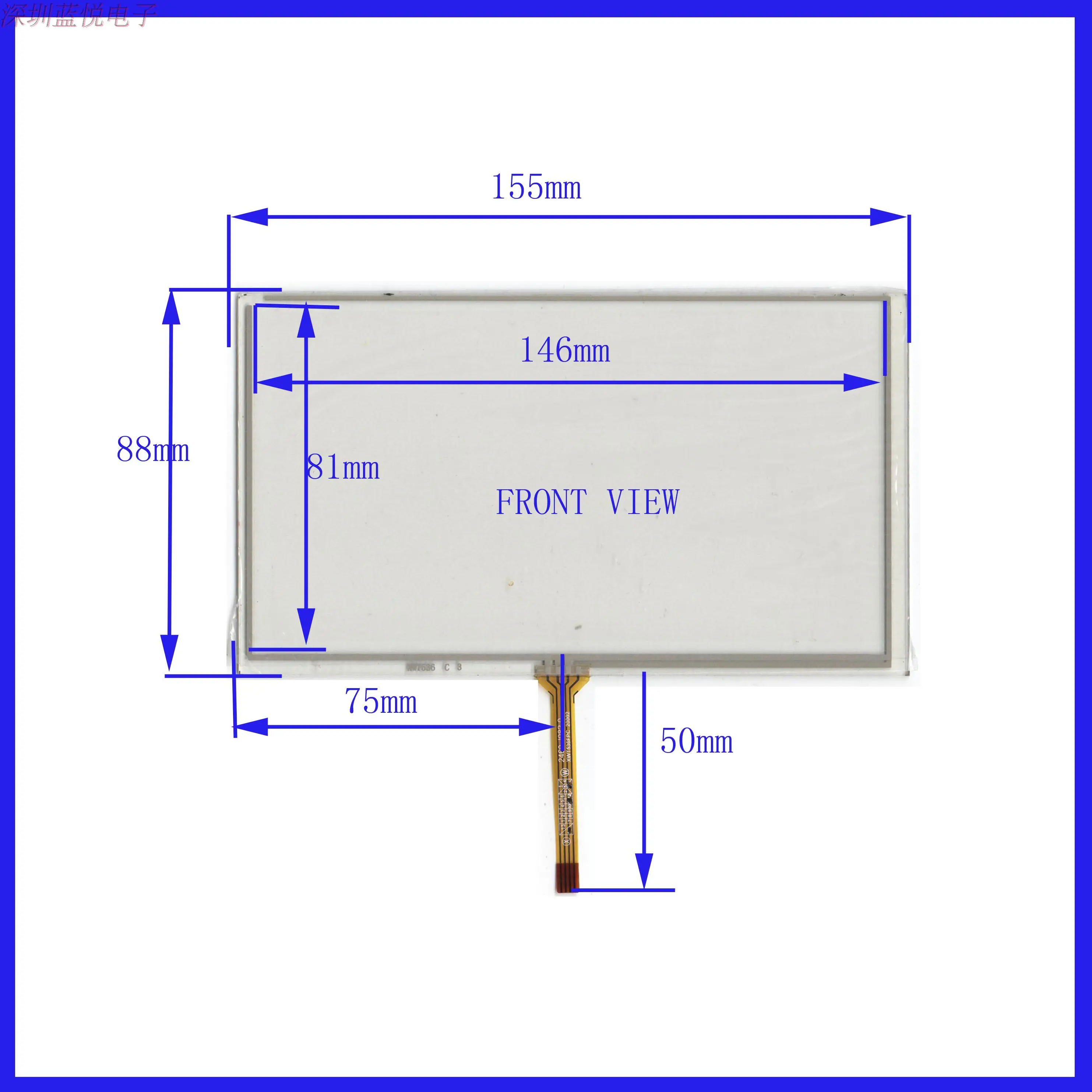 Четырехрядная автомобильная навигация 6 2 дюйма 155*88 цифровая сенсорная 155 мм * 88