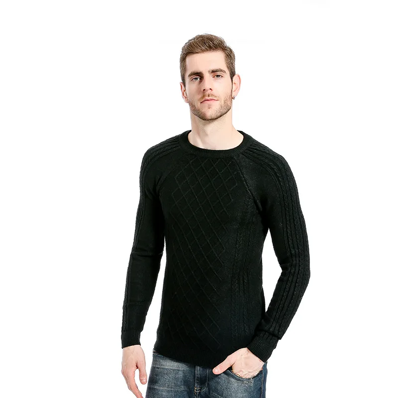 Рубашки 2019 Повседневные свитера Однотонный мужской пуловер модный осенний