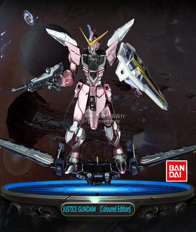 BANDAI MG 1/100 ZGMF-X19A INFINITE JUSTICE gunдамская металлическая раскраска бесконечная сборка модель подарки на день рождения Фигурки игрушки