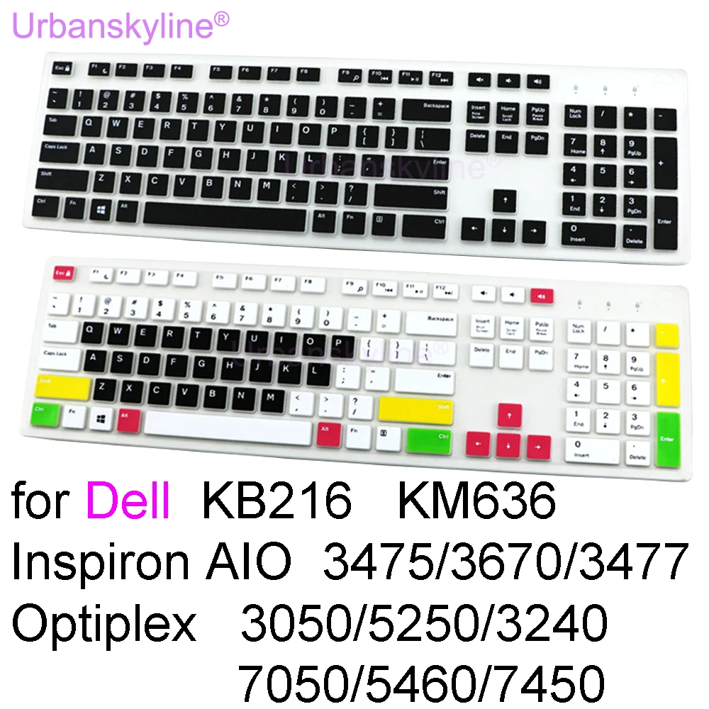 Keyboard Cover for Dell KB216 KM636 KB216T Inspiron AIO 3475