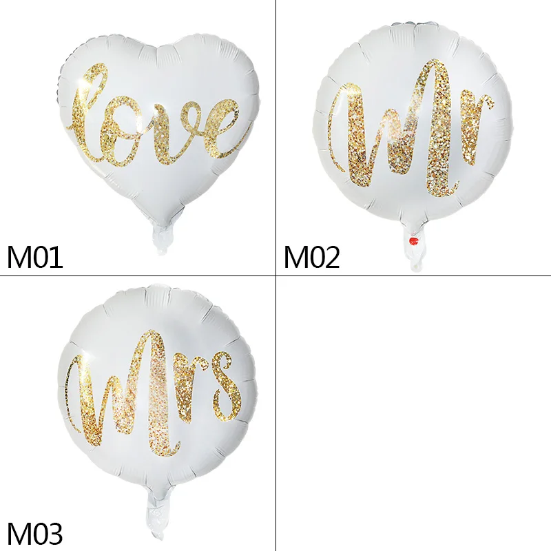 Шары надувные из фольги круглые гелиевые шары в форме сердца Mr Mrs для помолвки