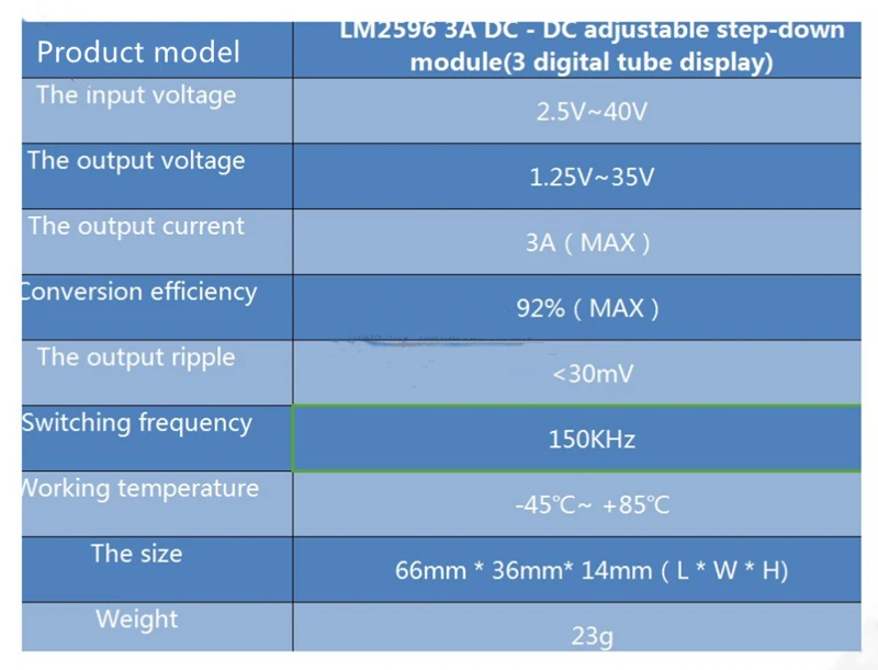 Понижающий преобразователь постоянного тока LM2596 регулятор напряжения
