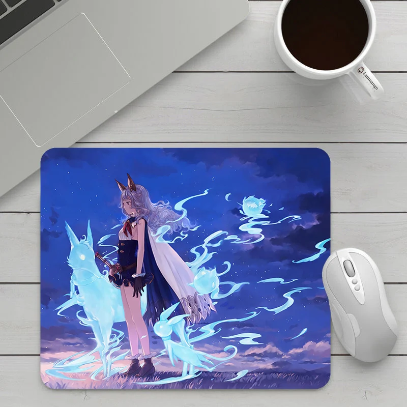 

Маленький мультяшный коврик для мыши с мультяшным узором грансинего цвета, сказочный коврик для мыши, Игровая клавиатура для девочек, насто...