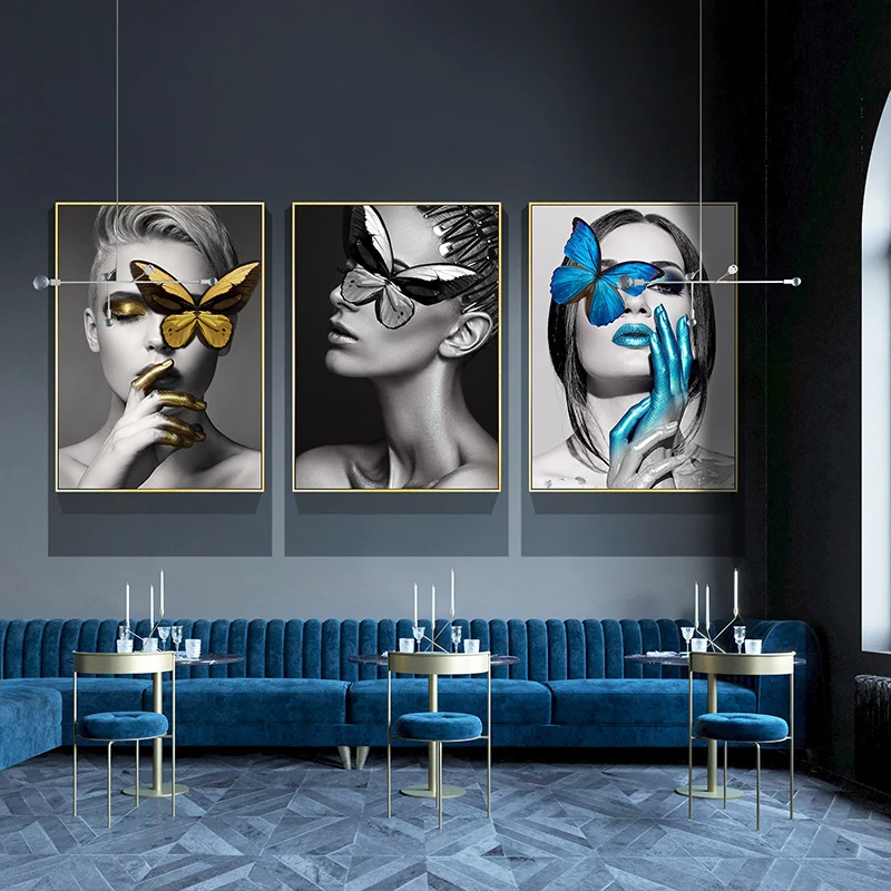 Простой персонаж декоративная живопись для спальни салон красоты висячая