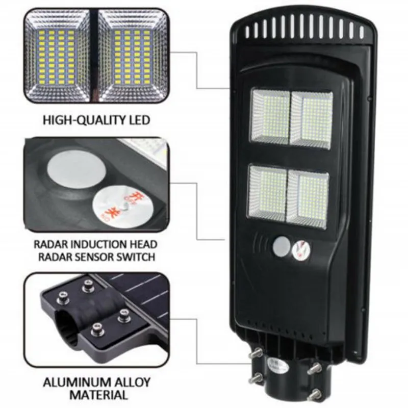

Radar Movement 50W/100W/150W LED IP67 Solar Street Light Constant Waterproof Induction Solar Sensor Remote Control Lighting