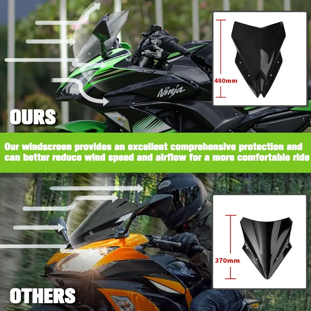 Ветровой дефлектор ветрового стекла для Kawasaki NINJA 650 EX650 ER6F Ninja650 2017 2018 2019 Ninja