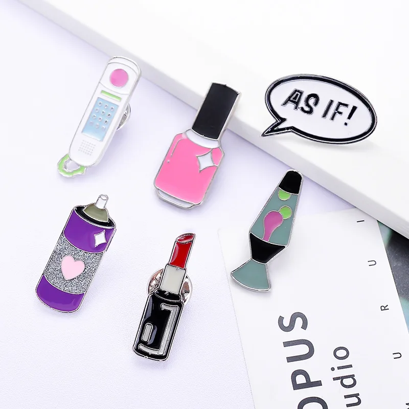 Модная новинка ваза для ногтей девочек креативная брошь губная помада