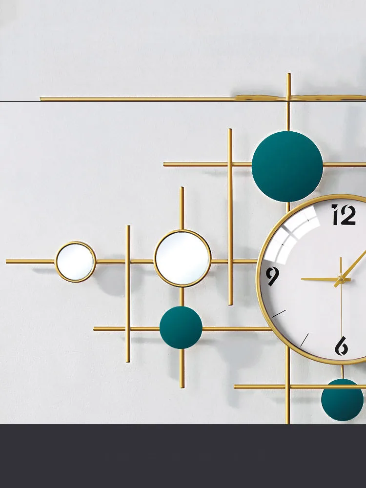 

Modern Wrought Iron Wall Clock Wall Hanging Metal Ornaments Home Livingroom Wall Mural Decoration Hall Hotel Wall Sticker Crafts