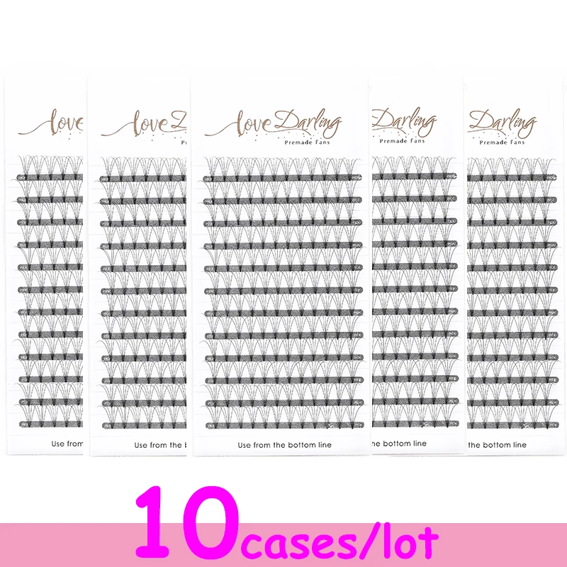 10 шт./лот накладные ресницы термоскрепленные готовые объемные для русского