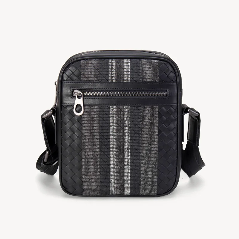 Сумка кросс боди из воловьей кожи для женщин повседневная вязаная деловая