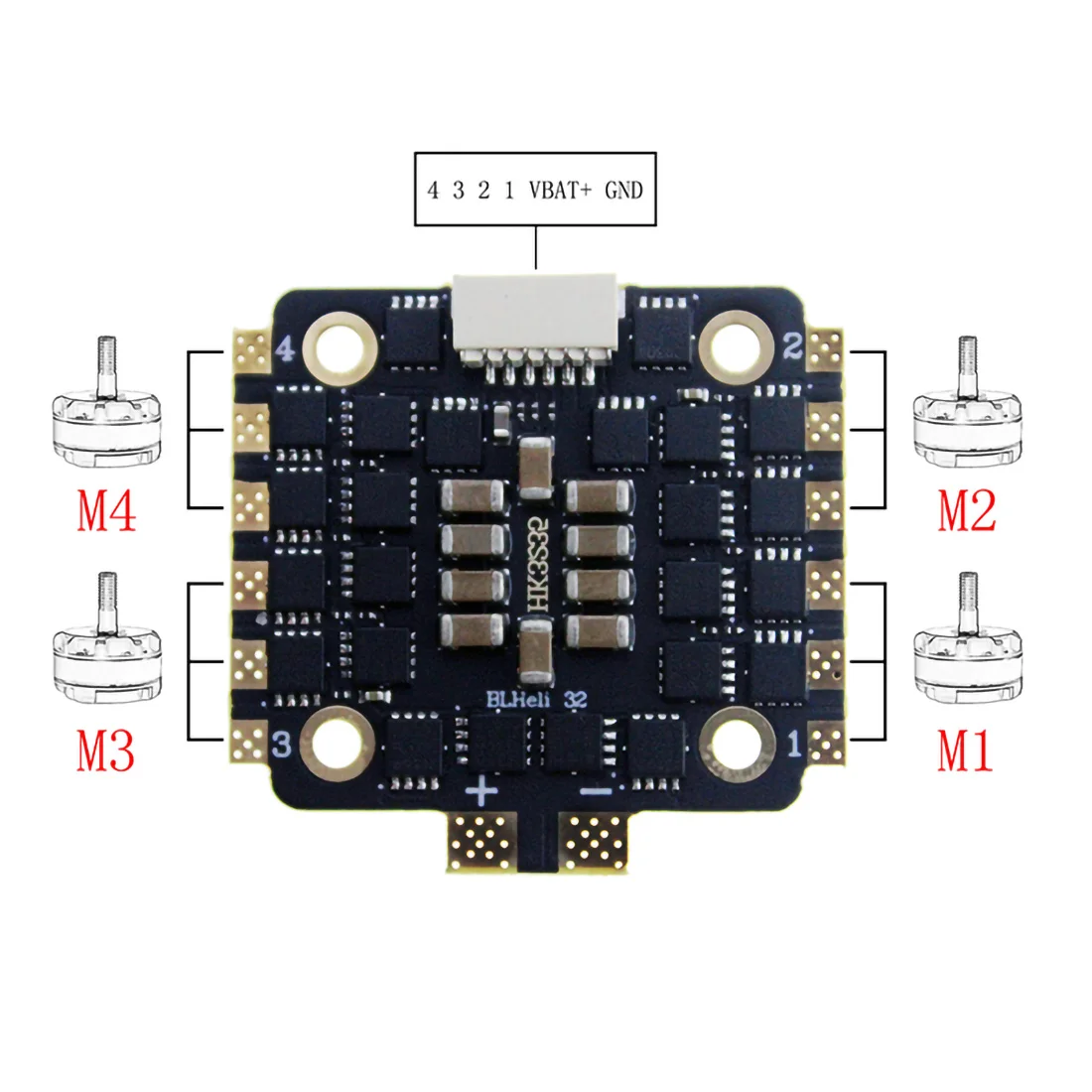 HAKRC Mini 35A BLHeli 32-битный 2-6S DSHOT1200 4 в 1 бесщеточный ESC для RC Drone FPV Racing Quadcopter 3D запасная