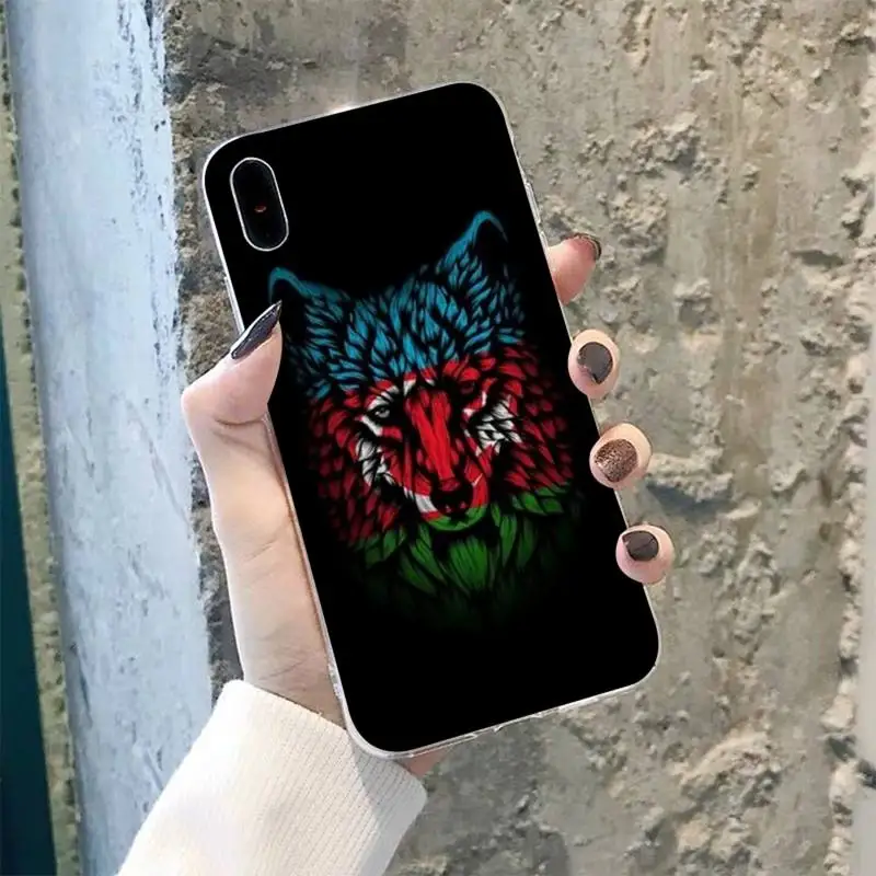 Чехол для телефона с флагом Азербайджана iphone 13 8 7 6 6S Plus X 5S SE 2020 XR 11 12 pro XS MAX |