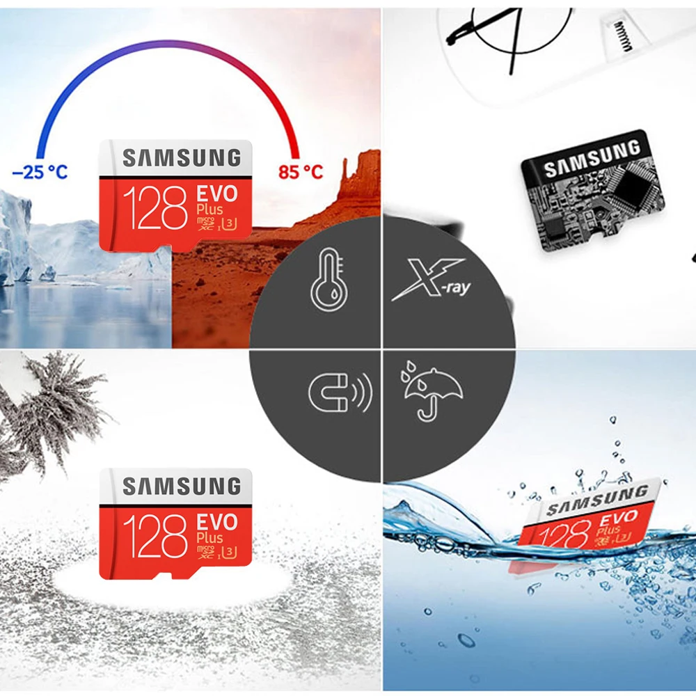 Карта памяти MicroSDXC C10 U3 4K Ultra HD TF-карта класс EVO + TF 512 ГБ 128 64 256 | Компьютеры и офис