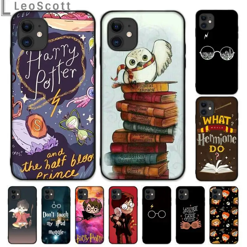 Harries Porter glasses Cartoon boy Роскошный чехол для телефона iphone 5 5s 5c se 6 6s 7 8 plus x xs xr 11 pro max |