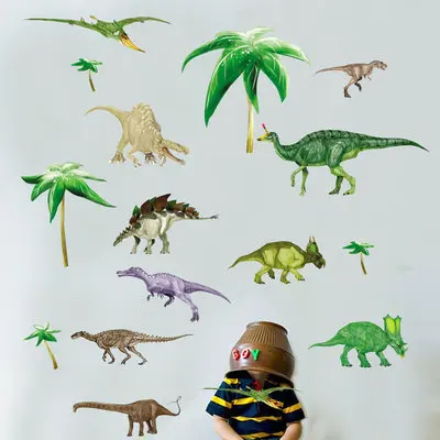 

Cartoon Wallpaper Dinosaur Era Wall Pictures For Living Room DIY Kids Room Decoration Poster Animal Painting Prints Wall Art