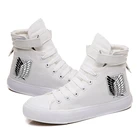 Удобная обувь унисекс атака на Титанов на заказ, модные холщовые высокие кроссовки для мальчиков, классные стили, размер 35-44