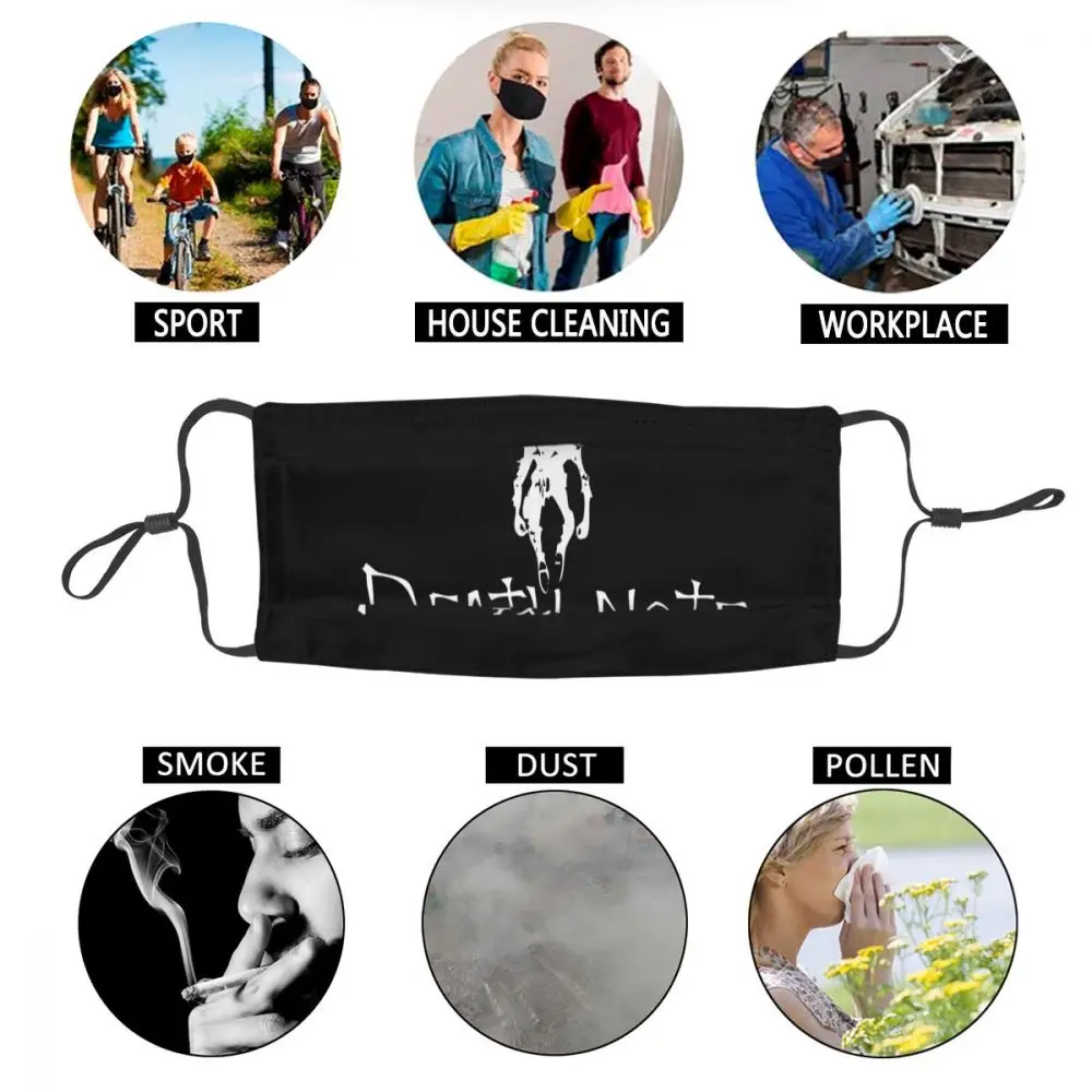 

Reusable Cool Death Note Mask for Face Manga Anime Shinigami Ryuk Anti Dust Protection Mask Respirator Mouth Muffle