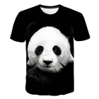2021 новые модные футболки с животными, новинка 2021, Стильная летняя футболка для мужчин и женщин, футболка с 3D-принтом милой гигантской панды, Детские футболки, топы