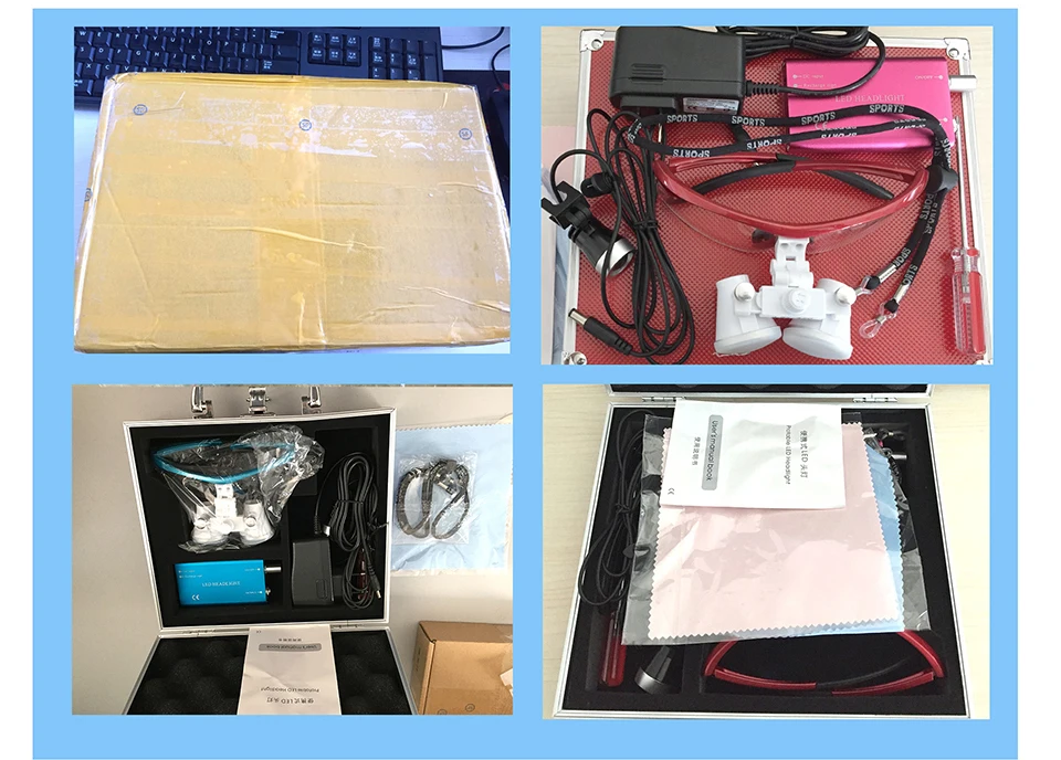 Медицинский налобный фонарь Wondcon светодиодный с лупой 3 5x регулируемый высокой