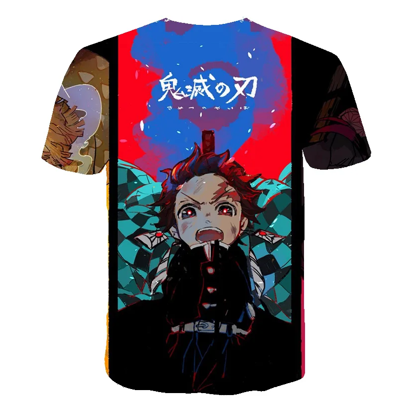 Новая популярная забавная футболка с героями мультфильмов Демон-убийца Мужская