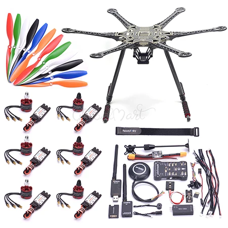 with pixhawk set S550 PCB 550 мм Мультикоптер рамка Комплект 2212 920kv 30A ESC с Naza M Lite/Pixhawk 2.4.8 32 бит Контроллер полета M8N gps 1045 - Цвет: with pixhawk set