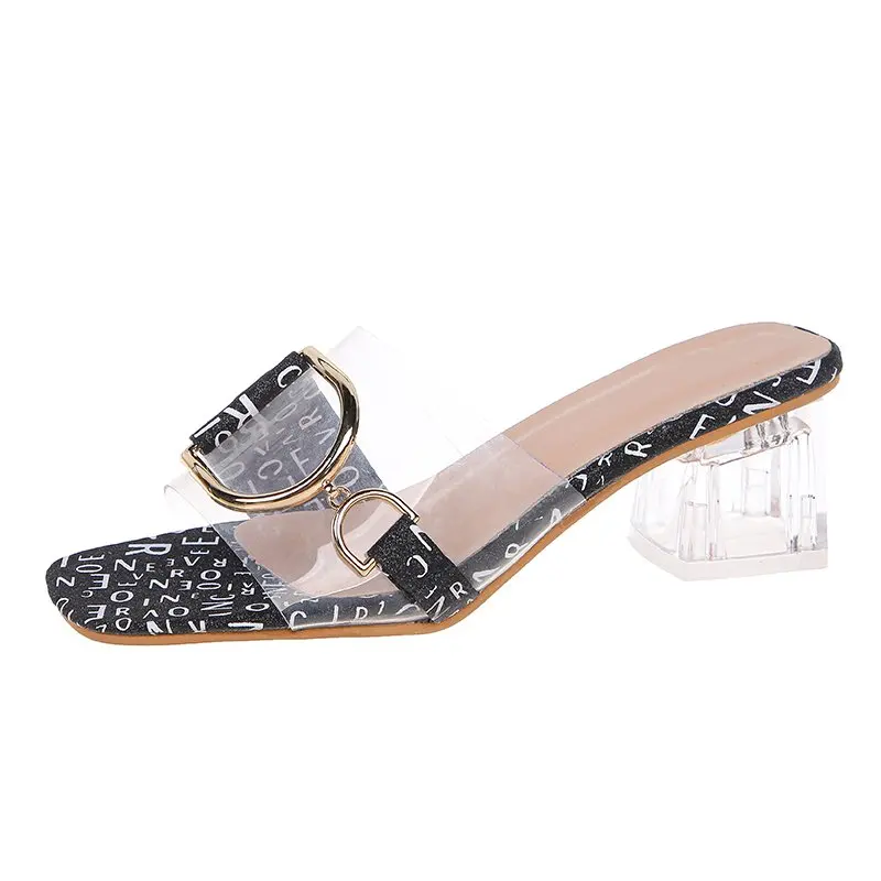 

Женские босоножки на прозрачном каблуке, большие размеры 43, 44, 45