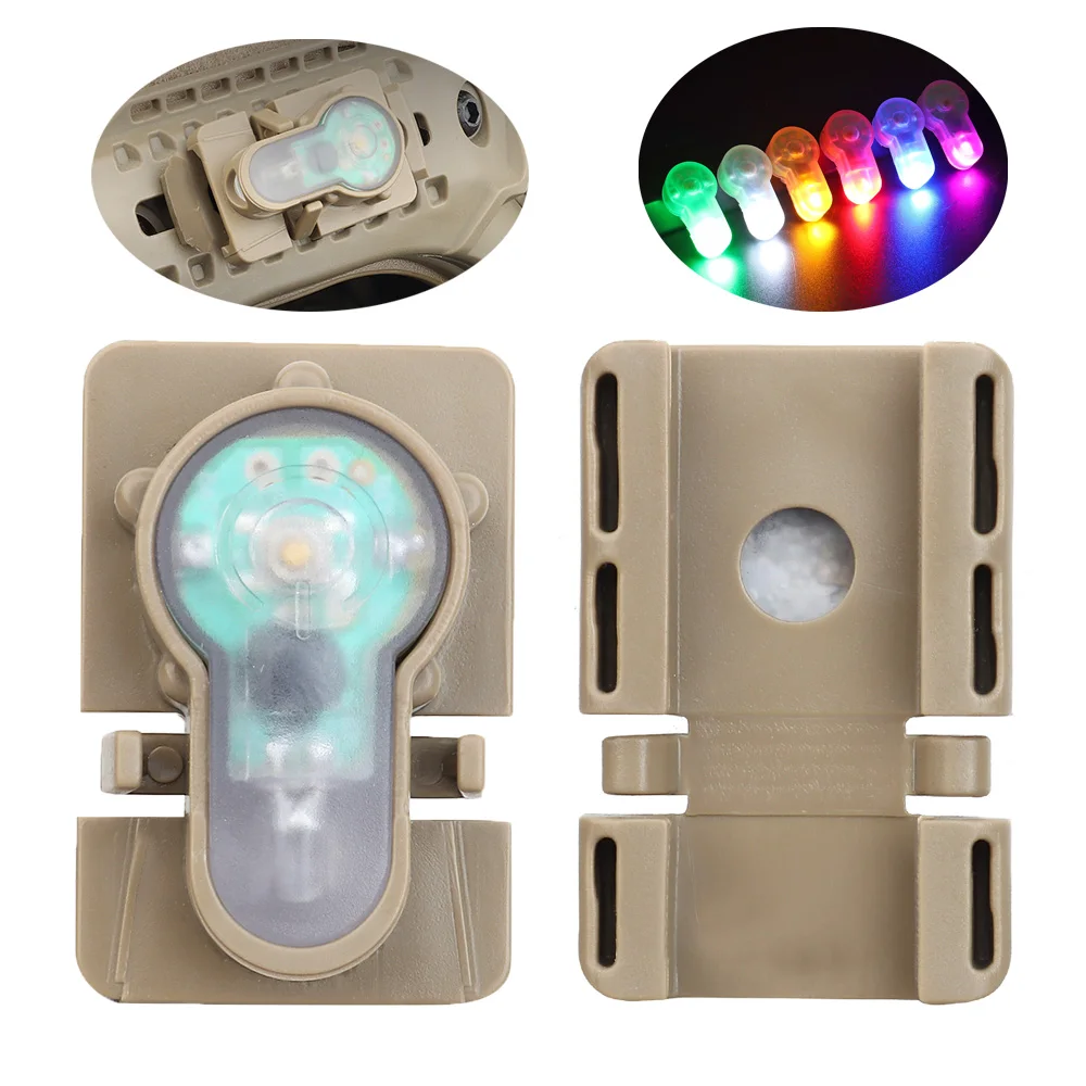 

Helmet Rail Tactical Signal Light 6 Colors Survival Safety Flash Light Waterproof Multipurpose Helmets Strobe Light For Outdoor