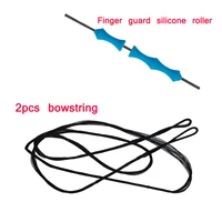 2pcs replacement black bow string traditional recurve bow longbow hunting shooting accessories length 43 7 68 111cm 173cm