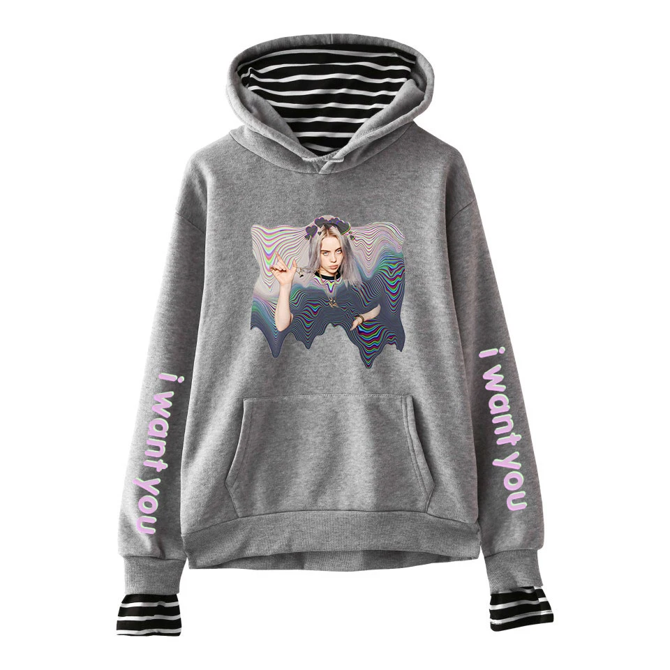 BILIE EILISH Hoodies Pullover Women Autumn Warm Harajuku Sweatshirt for Teenage Girls Female Streetwear Hip Hop Clothes | Женская одежда