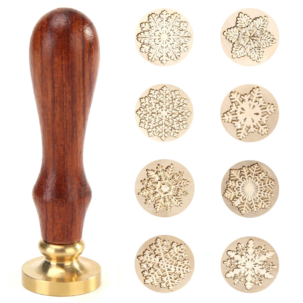 Ретро огонь картина печать Рождественская Снежинка узоры штемпелюя конверт