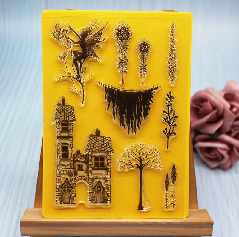 Дом и дерево прозрачные штампы для photo Фото/альбом изготовление карточек 2019 Новые