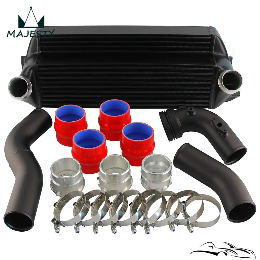 Болт на FMIC Racing Front Mount Intercooler W/Комплект алюминиевых труб подходит для серии B * MW