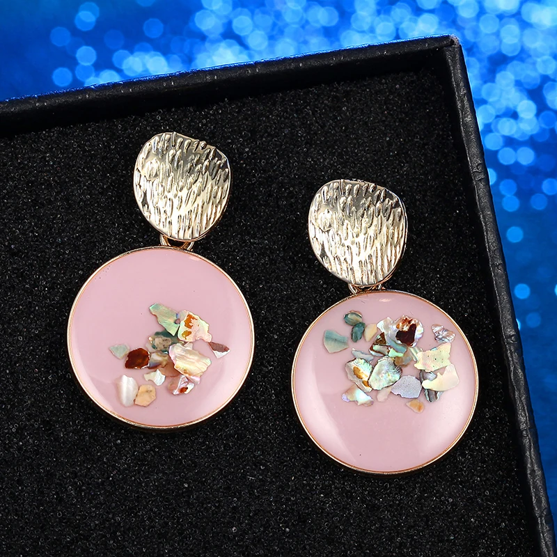 Женские винтажные серьги с круглым шариком геометрические золотого цвета