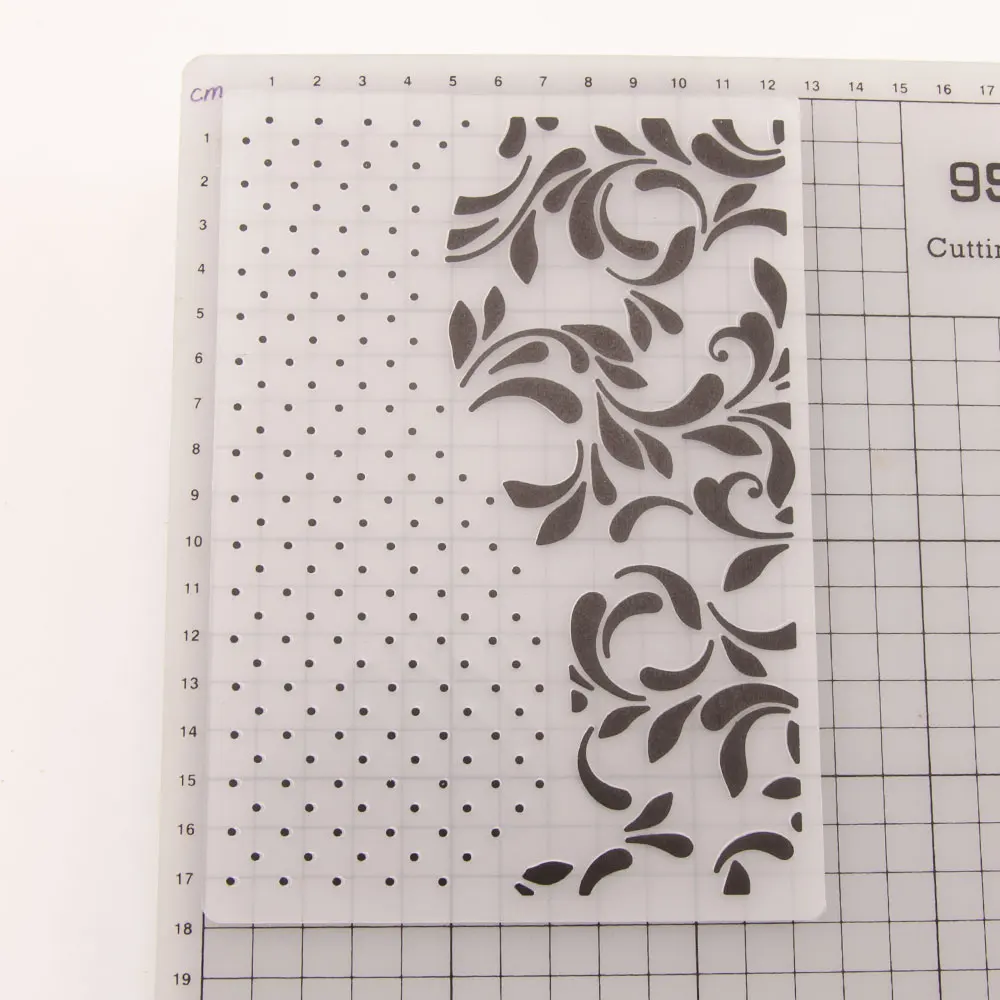 

Photo Album Decor 15*15CM Dot Lace Embossing Folders Transparent Template DIY Scrapbooking Plastic Making Paper Card