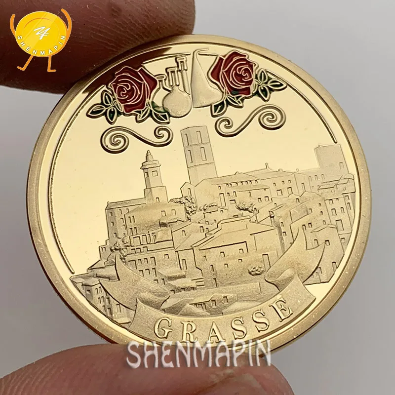 Духи Capital Grasse памятная монета Normandie Crown Lion Challenge Coin &quotИмператор духов&quot