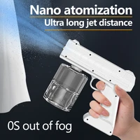 500ml electric sanitizer sprayer handheld nano blue light steam atomizing disinfection gun usb charging humidifier home supplies