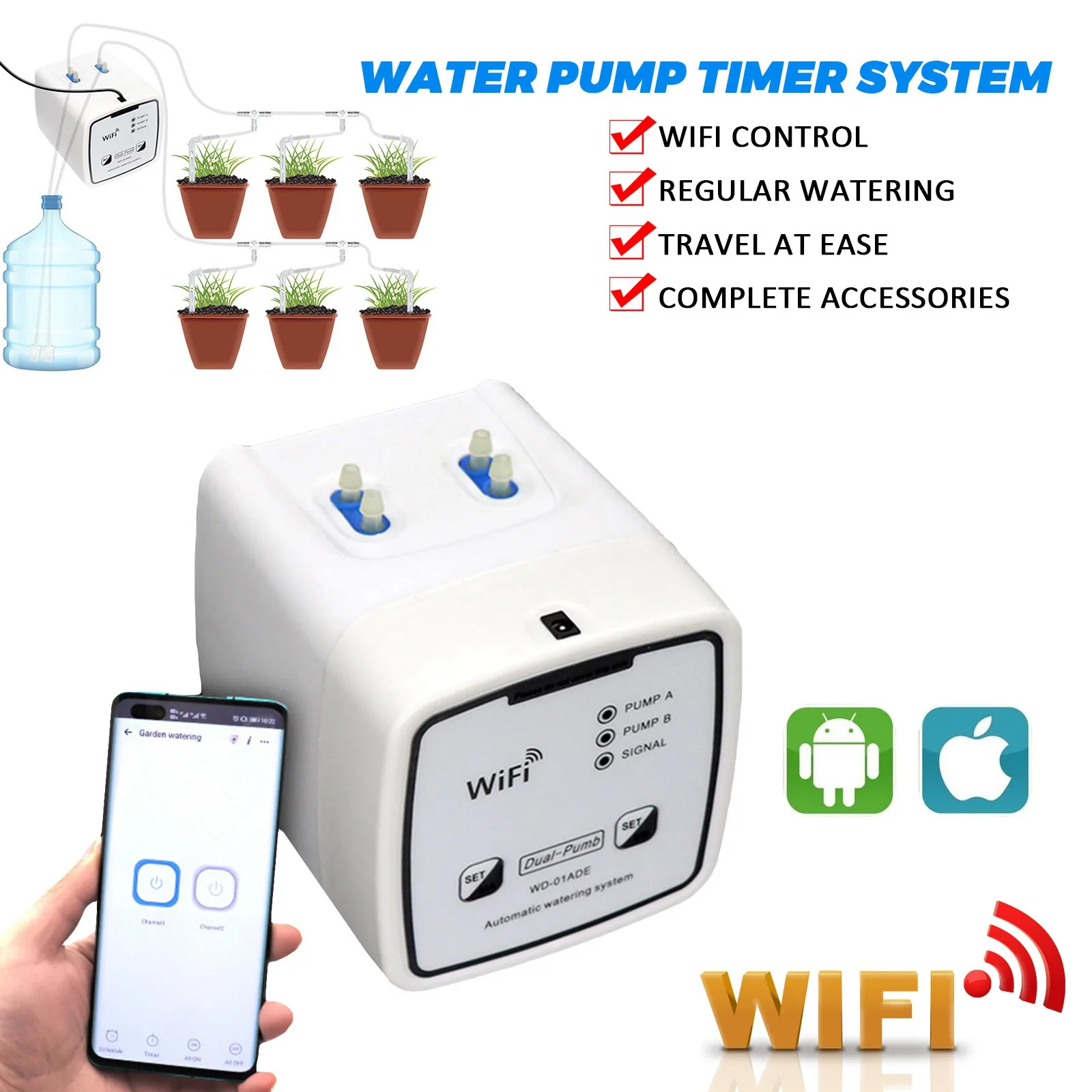 

Умное устройство для полива сада, таймер для автоматического орошения, Wi-Fi