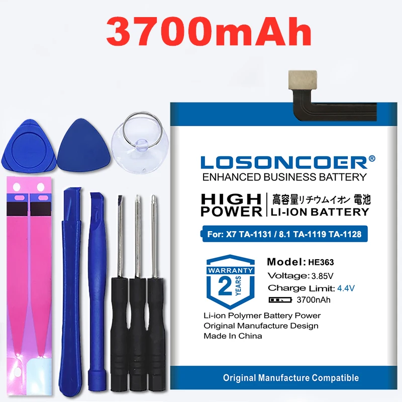 Аккумулятор LOSONCOER HE 363 HE363 100% оригинальный аккумулятор 3700 мАч для Nokia X7 TA 1131 1119 8 1