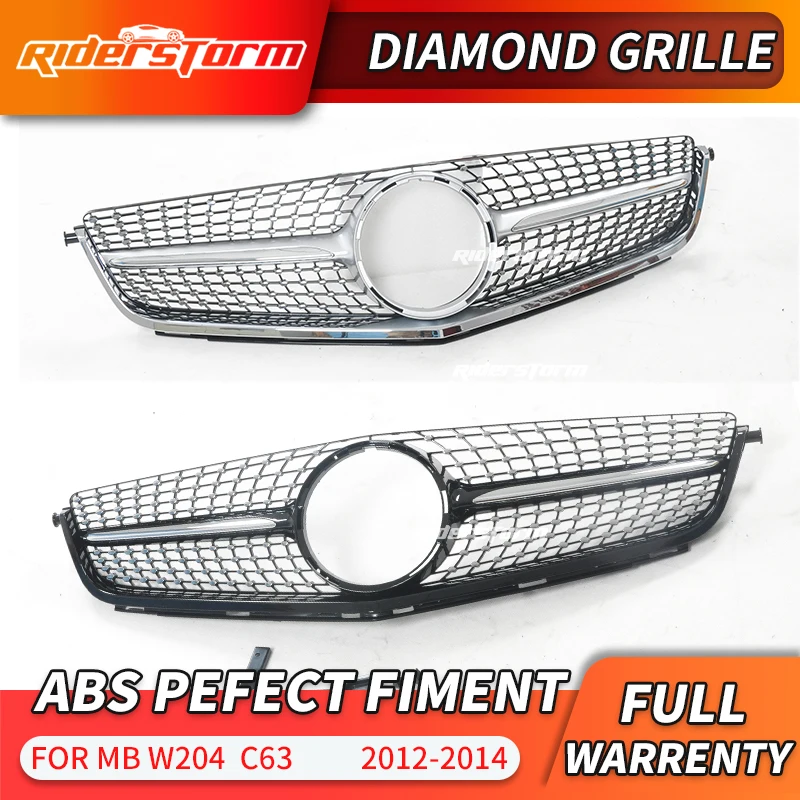 2012-2014 C63 Алмазная решетка передний бампер Гриль подходит для Mercedes benz C-Class W204 c180 c200