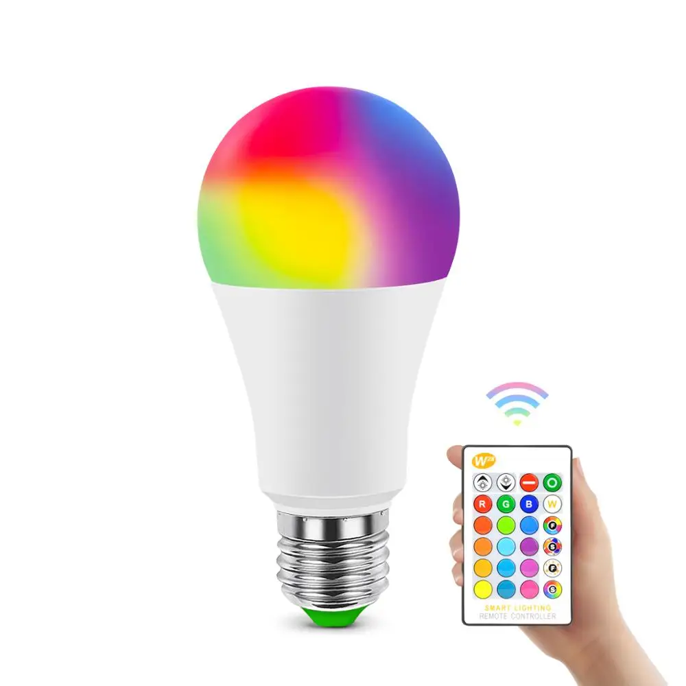 110 В, 220 В, 85-265 в, E27, E14, RGB светодиодный светильник, 16 цветов, волшебный светодиодный ночник, светильник с регулируемой яркостью, сценический светильник/24 ключа, пульт дистанционного управления, праздник