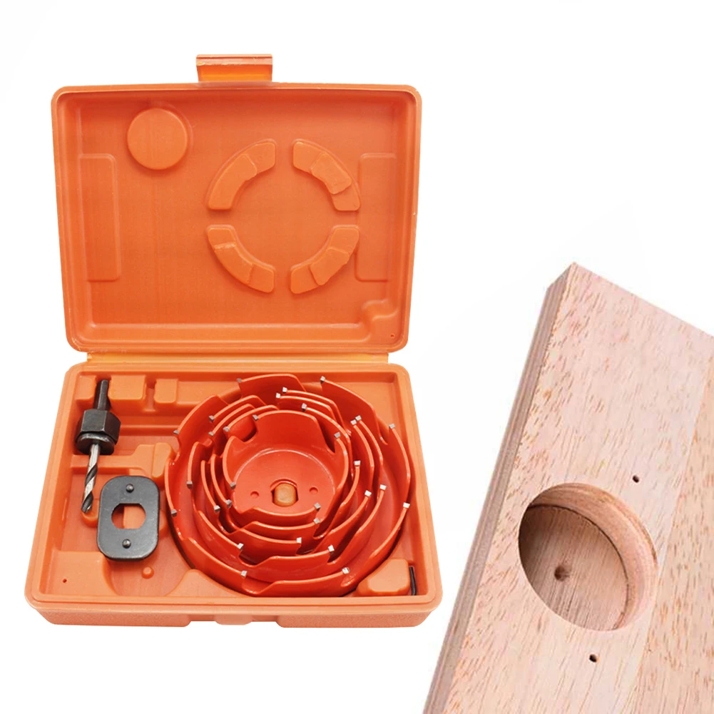

Hole Saw Drill Bit Set DIY Woodworking Cutter Mandrels Saw Core Cutting Kit Easily Carrying Lightweight Gadgets