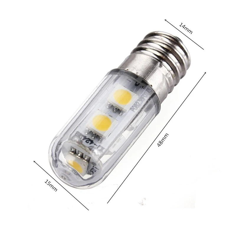 8 Pack E14 1W Led Refrigerator Bulbs 7 Smd 5050 Warm White Colour 15w Replacement for Halogen bulb 3000K 45LM Energy Saving 220V | Бытовая
